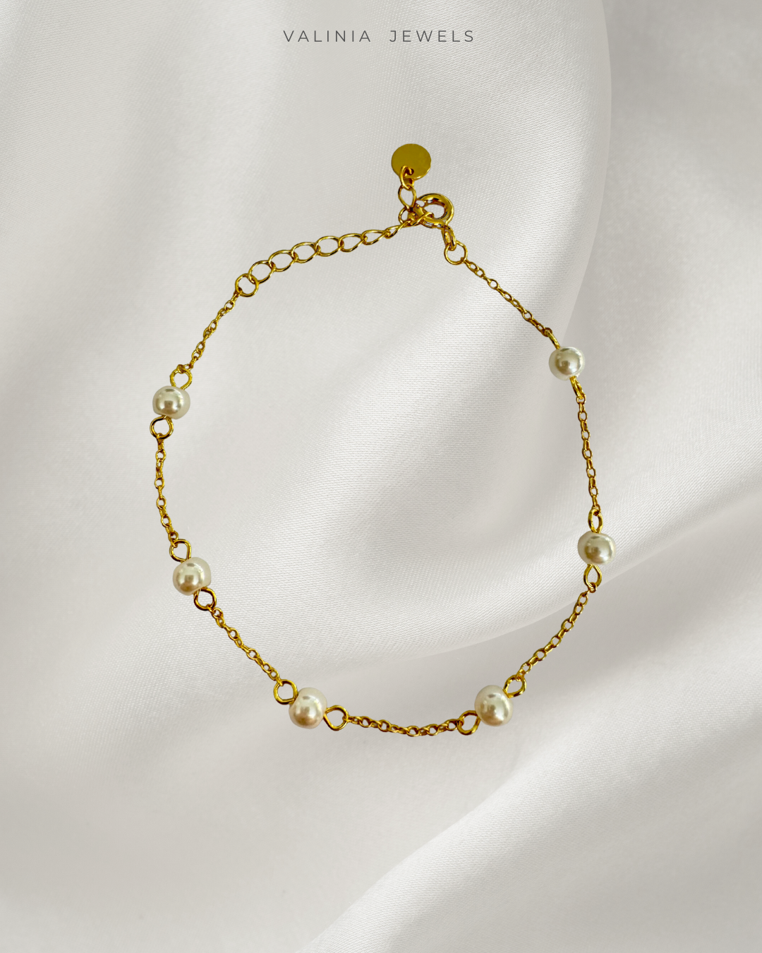 Ani Pearl Gold Chain Bracelet