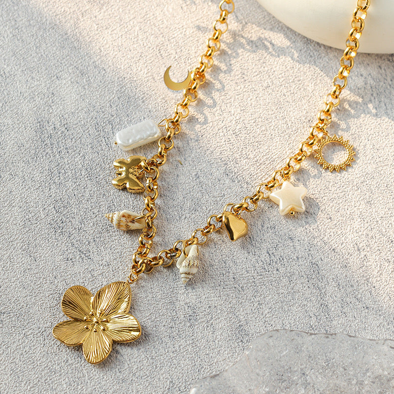 Val Mixed Charm Necklace