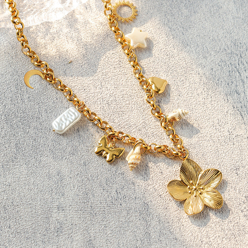Val Mixed Charm Necklace