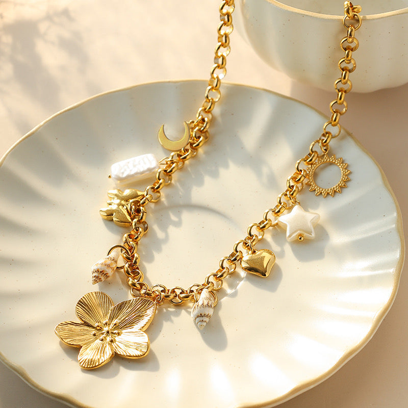 Val Mixed Charm Necklace