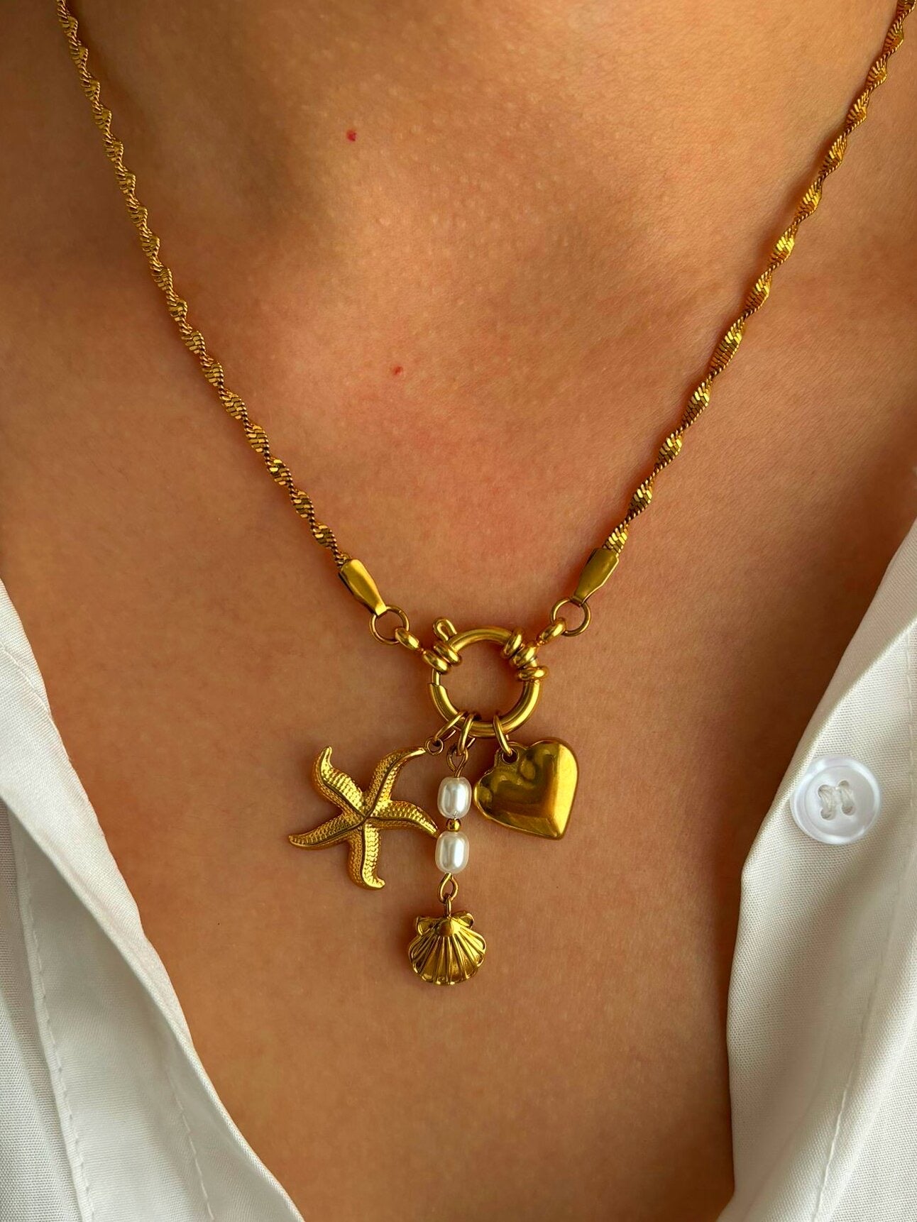 Ocean Muse Charm Necklace