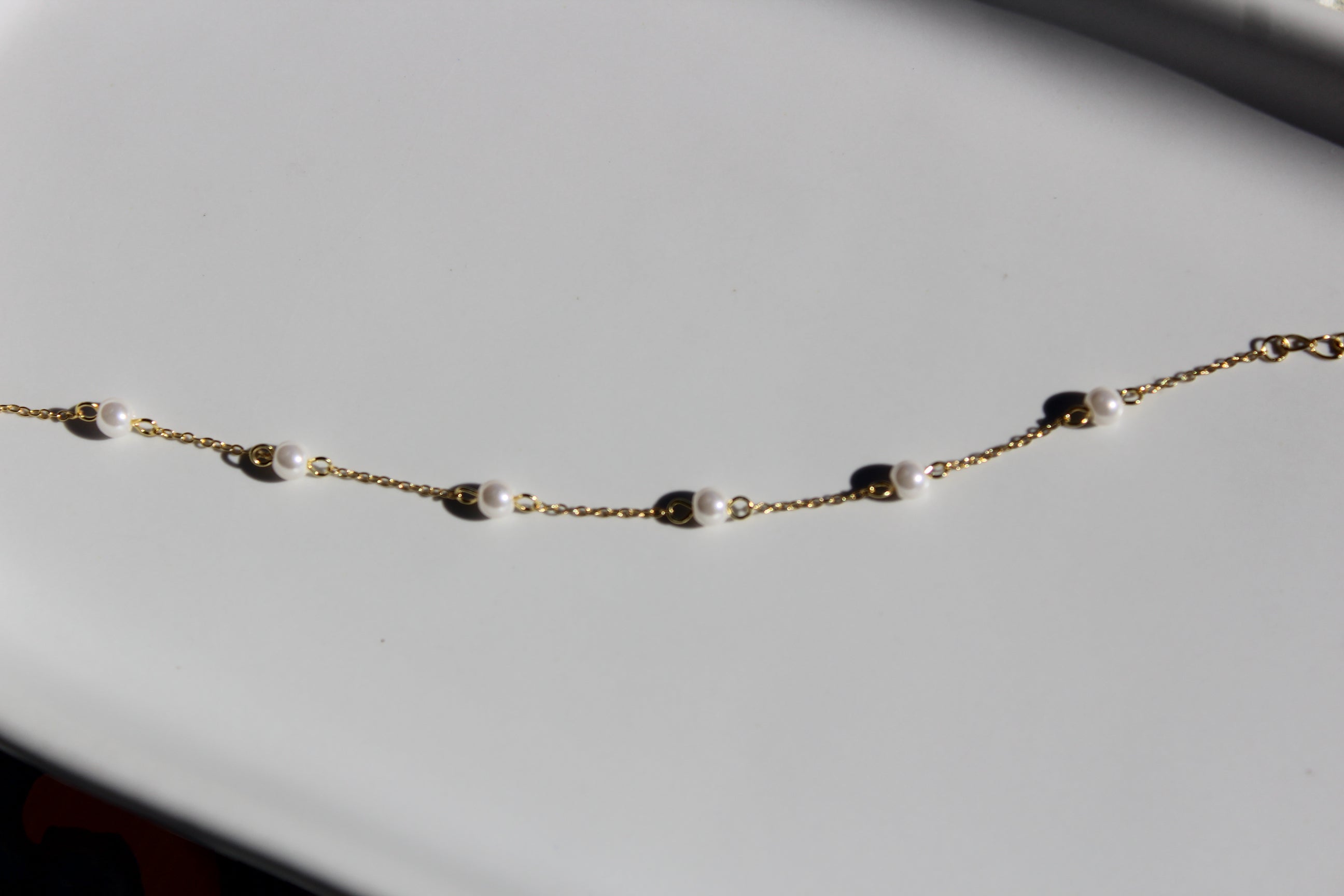 Ani Pearl Gold Chain Bracelet