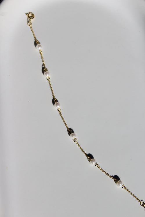 Ani Pearl Gold Chain Bracelet