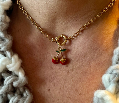 Cherry Crush Charm Necklace