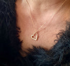 Falling Heart Necklace